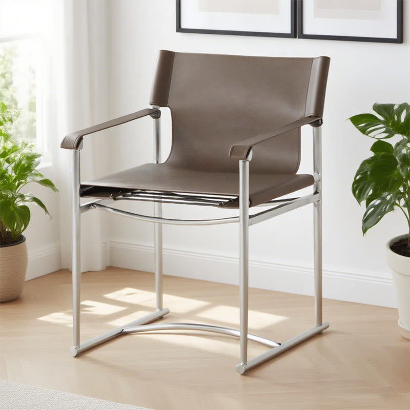 Modern Saddle Leather Dining Chair