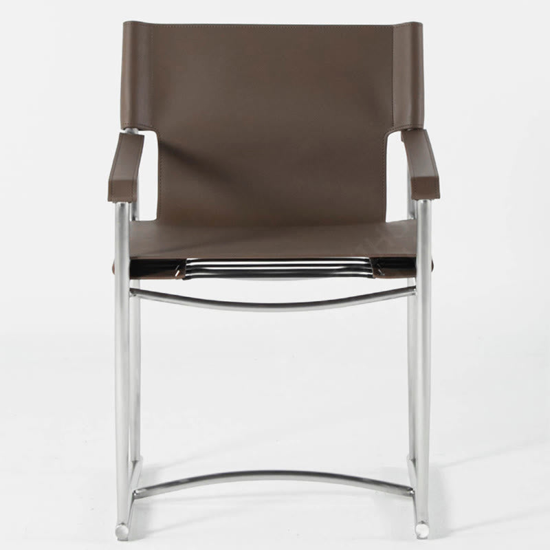 Modern Saddle Leather Dining Chair