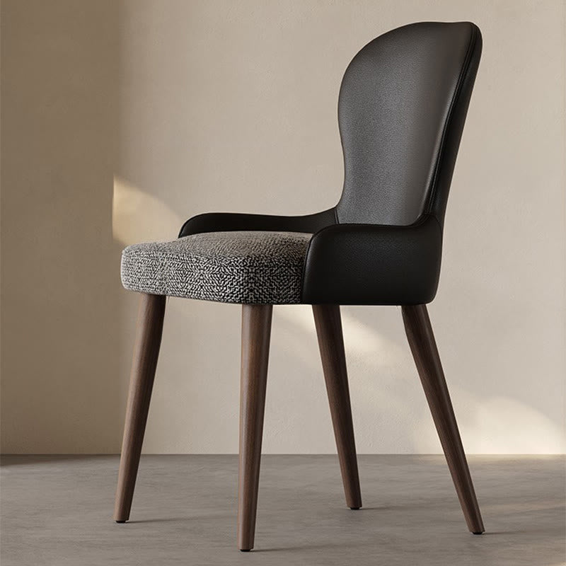 Elegant Retro Leather-back Dining Chair