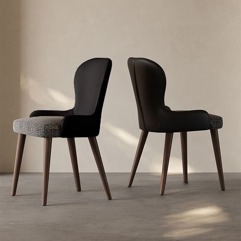 Elegant Retro Leather-back Dining Chair