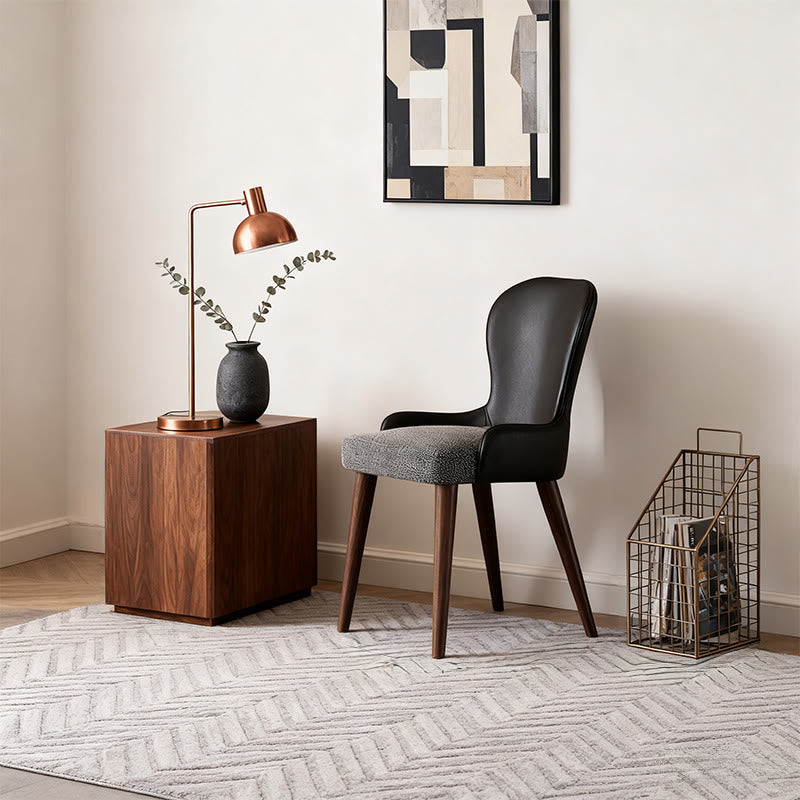 Elegant Retro Leather-back Dining Chair