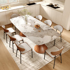 2x/4x/6x Simple Curved Solid Wood Leather Dining Chairs