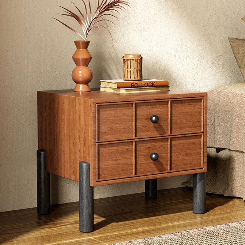 Natural Solid Wood Nightstand