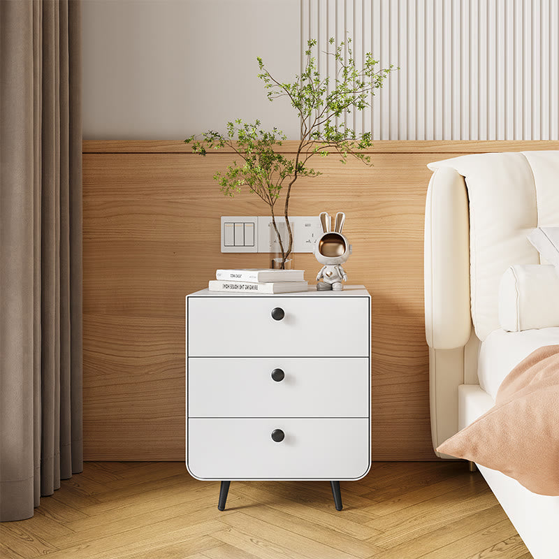 Modern Minimalist White Nightstand