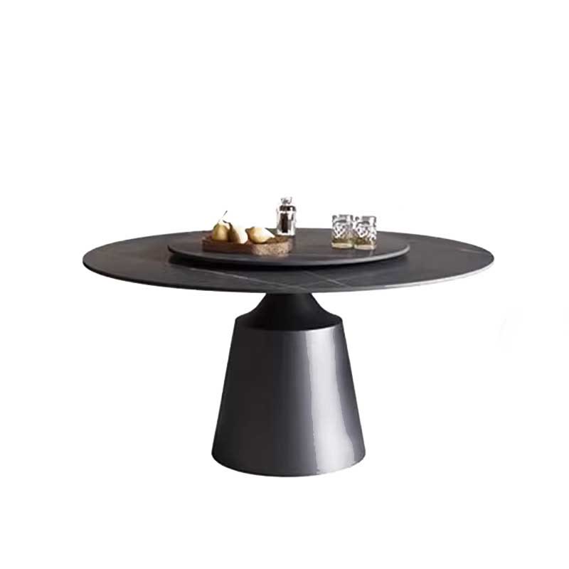 Light Luxury Turntable Rock Slab Dining Table